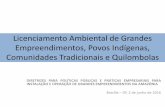 Licenciamento Ambiental, Povos Indígenas, Quilombolas e ...consulta-grandesobras.gvces.com.br/wp-content/...licenciamento.pdf · para o início do processo de licenciamento ambiental