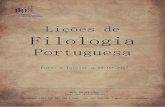 Lições de Filologia Portuguesa - ubi.pt§ões de Filologia... · Lições de Filologia Portuguesa Curso a Iniciar a 22/09/2017-----MAIS INFORMAÇÕES: