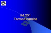 IM 251 Termodinâmica - fem.unicamp.brllagost/IM251/IM251ppt.pdf · Calor - interação do sistema com o meio na qual ocorre transferência de energia associada a diferenças de temperatura,