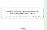 NCIA ONAL Ações da Anvisa para dispositivos médicos DE ...ans.gov.br/images/stories/Particitacao_da_sociedade/2016_gt_opme/A... · Módulo “Relatório Anual de Comercialização”