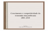 Crescimento e competitividade da economia moçambicana 2001 ...cesa/files/Comunicacoes... · EXTRAVERSÃO DA ECONOMIA (estratégia de promoção de exportações?) Do pacto colonial