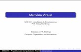 Memória Virtual - ime.usp.brsong/mac344/slides07-virtual-memory.pdf · Apoio do sistema operacional por hardware O sistema operacional é o software que controla a execução de