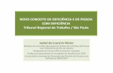NOVO CONCEITO DE DEFICIÊNCIA E DE PESSOA COM …ejud2.trtsp.jus.br/wp-content/uploads/2018/07/Novo-Conceito-de... · Modelo social da deficiência Impacto sobre a participação