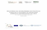 ACTA DE REUNIÃO - redsan-cplp · Relatório do Intercâmbio de Políticas Públicas e Sistemas de Produção Agrícola Sustentáveis na CPLP 7 Out Alfândega da Fé Apresentação
