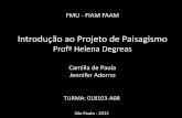 Introdução ao Projeto de Paisagismo - Helena Degreas · SOBRE O PROJETO - Tema: Cultura - A ideia inicial foi projetar um parque com ambientes mais arborizados, que passassem tranquilidade