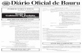 Diário Oficial de Bauru - Prefeitura Municipal de Bauru · alteração do art. 13 da Lei Municipal nº 6.705, de 31 de julho de 2.015, que institui a Política Municipal de Cooperativismo.