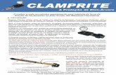 Clamprite Folheto Novo 2 - Site · componentes eletrônicos para pré regulagem ou calibraçäo. O Clamprite funciona em qualquer máquina que utiliza pinos de fixação para ...