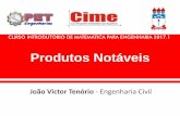 CURSO INTRODUTÓRIO DE MATEMÁTICA PARA …petengenharias.com.br/.../uploads/2017/08/07-Produtos-notaveis.pdf · CURSO INTRODUTÓRIO DE MATEMÁTICA PARA ENGENHARIA 2017.1 Produtos