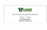 PLANO PLURIANUAL 2014 - 2017 - carire.ce.gov.br - PLANO PLURIANUAL__2014... · administração voltada para o desenvolvimento do Município e a solução dos problemas mais emergentes.