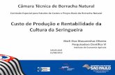 Custo de Produção e Rentabilidade da Cultura da Seringueira · da contribuição à seguridade social rural, CSSR (2,3% do valor da renda bruta), depreciação de máquinas e do