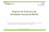 Regime de Exercício da Atividade Industrial (REAI) · 1. Enquadramento(cont.) • A aplicação do novo acordo ortográfico será assegurada no início do próximo mês de abril;
