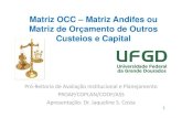 Apresentação Matriz OCC e Distribuição de Recursos 26 01 ...files.ufgd.edu.br/arquivos/arquivos/78/ORCAMENTO-PROAP... · Matriz OCC – Matriz Andifes ou Matriz de Orçamento