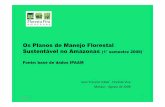 Os Planos de Manejo Florestal Sustentável no Amazonas (1 ... · 5/6/2009 1133 • 97 PMFSPE/SDS tem LO, com uma superficie de 28 000 ha (1°semestre de 2008) • os PMFSPE/SDS com