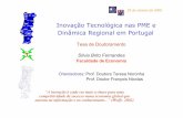 Inovação Tecnológica nas PME e Dinâmica Regional em Portugalw3.ualg.pt/~sfernan/ARTIGOS/doutoramento/apresentacao Tese.pdf · longo prazo que entra no campo dos sistemas regionais/nacionais