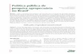 Política pública de pesquisa agropecuária · do desenvolvimento agrícola brasileiro. ... universidades brasileiras e sua contribuição à agricultura brasileira. ... Pesquisa