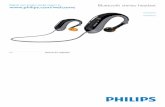 Register your product and get support at Bluetooth stereo ... · Despenda de alguns minutos para conhecer melhor as potencialidades do seu auricular estéreo Bluetooth da Philips.