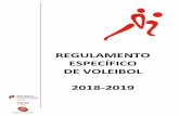 REGULAMENTO ESPECÍFICO DE VOLEIBOL 2018-2019desportoescolar.dge.mec.pt/sites/default/files/re_voleibol_18_19.pdf · Formato do Jogo: Cada campo oficial de voleibol é dividido em,