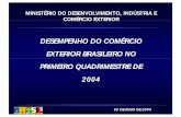 DESEMPENHO DO COMÉRCIO EXTERIOR BRASILEIRO NO … · principais grupos de produtos exportados participaÇÃo % na pauta jan/mar- 2004 10,8 8,4 6,6 6,4 6,4 6,4 5,9 4,1 3,9 3,3 14,5
