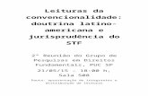  · Web view... controle de convencionalidade no sistema interamericano de direitos humanos e identificar de que maneira o STF utiliza o direito internacional dos direitos humanos,
