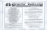 Município de Macapá Diário Ofi ciai - macapa.ap.gov.brmacapa.ap.gov.br/images/avisos/DIARIO_OF_3303_2018.pdf · Palácio LAURINDO DOS SANTOS BANHA, em Macapá-AP, 05 de ABRIL de