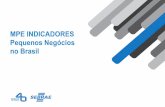 MPE INDICADORES Pequenos Negócios no Brasil · * Categoria criada em julho de 2009. Fruto da Lei Geral da Micro e Pequena Empresa * Fatura em média R$ 5 mil/mês (no máximo R$