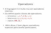 Operadoresebrito.com.br/profa-elaine/C2.pdfOperadores Aritméticos •Os operadores aritméticos são usados para calcular expressões matemáticas. •São classificados em duas categorias: