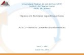 Tópicos em Métodos Espectroquímicos Aula 2 Revisão ...§ão_2013.pdf · Aula 2 – Revisão Conceitos Fundamentais Julio C. J. Silva Universidade Federal de Juiz de Fora (UFJF)