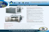 Estufas para Secagem - Etin · Aplicações (Applications) Pré-aquecimento (Pre Heat) Secagem (Dry - Off) Cura (Cure) Estas estufas de alta eficiência térmica são ideais para