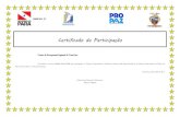 Certificado de Participação · Certificado de responsabilidade social Centro de Recuperação Regional de Tomé-Açu Concedido ao interno Armando Ferreira Pinto pela participação
