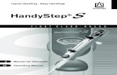 HandyStep - brand.de · Passos de dispensação: Dependendo da capacidade da Ponteira-PD, o mesmo volume desejado por passo pode ser dispensado um número diferente de vezes ...