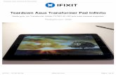 Teardown Asus Transformer Pad Infinito - ifixit-guide-pdfs ... · Virar A placa-mãe a partir da borda superior do comprimido para baixo (na direcção da bateria) para revelar o