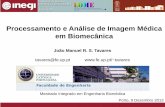 Processamento e Análise de Imagem Médica em Biomecânicatavares/downloads/publications/comunicacoes/... · Sumário . 1. Apresentação 2. Processamento e Análise de Imagem Médica