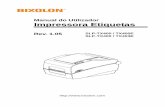 Manual do Utilizador Impressora Etiquetas - bixolon.com · Este manual do utilizador contém informação básica para utilização do produto bem como ... Ligar/Desligar IEEE1284