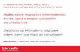 Dados sobre migrações internacionais: atores, tipos e ... · III CONGRESSO OBSERVARE, LISBOA, 18-05-17 PARA ALÉM DAS FRONTEIRAS, PESSOAS, ESPAÇOS, IDEIAS Dados sobre migrações