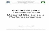 Protocolo para Acidentes com Material Biológico e ... para... · 7.9 CIPA ….....……………… ... ANEXO VIII - Fluxograma para acidentes com material biológico ...