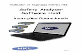 Safety Analyser Software Host - NKL Produtos Eletrônicos · 2016-03-21 · respectivamente, o Módulo Hipot, o Módulo Ground Bond e o Módulo Line Leakage. 1.1 Sobre as Instruções