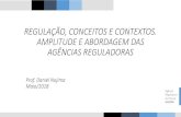 Regulação, conceitos e contextos. Amplitude e abordagem ... · AMPLITUDE E ABORDAGEM DAS AGÊNCIAS REGULADORAS Prof. Daniel Nojima Maio/2018 Agência Reguladora do Paraná AGEPAR.