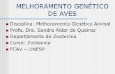 MELHORAMENTO GENÉTICO DE AVES - javali.fcav.unesp.brjavali.fcav.unesp.br/.../mgaves-corte2015-parte1-resumida.pdf · AVES GÊNERO Archaeopterix Galinha Doméstica: Espécie Precursora