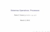 Sistemas Operativos: Processospfs/aulas/so2012/at/3proc.pdf · Espaço de endereçamento disjuntoPor omissão o espaço de endereçamento dum processo é disjunto do dos restantes