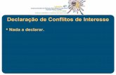 Declaração de Conflitos de Interesse - SBPC/MLsbpc.org.br/upload/congressos/2_Metodos_diagnosticos_em_coagulacao... · heparinização ou qualquer outra alteração da coagulação