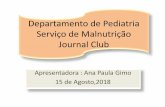 Departamento de Pediatria Journal Club · impacto considerável na morbilidade e mortalidade das crianças e mulheres ... Moçambique eram anémicas; a prevalência da anemia era