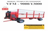 VFM 9000 13 - JANEIRO 2017 - menta.com.br · 9.5 - Transmissão lateral ... 9.10 - Esteira transmissão traseira ... excesso de pressão provoca o desgaste prematuro dos pneus