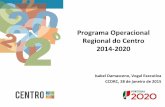 Programa Operacional Regional do Centro 2014-2020 · Eixo 3 Desenvolver o Potencial Humano (APRENDER) Eixo 4 Promover e Dinamizar a Empregabilidade (EMPREGAR e ... o empreendedorismo