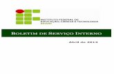 BOLETIM DE SERVIÇO INTERNO - Diretoriasdiretorias.ifbaiano.edu.br/portal/dgp/files/2012/05/boletim_abril.pdf · que consta na NOTA nº 22/2013/AGU/PGF/PF/IF Baiano, de 06 ... PORTARIA