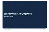 Declaração de Capitais - citibank.com.br · tais como: o Perguntas e Respostas da Secretaria da Receita Federal do Brasil (SRFB), o Manual do Declarante e a “Ajuda rápida para