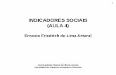 INDICADORES SOCIAIS (AULA 4) - Ernesto Amaral · Construção de índices de desigualdade e desenvolvimento ... plano de saúde ... desigualdade de distribuição de renda.