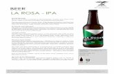BEER LA ROSA - IPA · aventura, desta vez, com a produção de cerveja. A fabricação de cerveja é uma aventura familiar. Philip Bergqvist (irmão de Sophia)