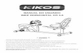 MANUAL DO USUÁRIO BIKE HORIZONTAL KR 3maiscontinental.com.br/produtos/Kikos/Bicicletas/KR38/Bike Kikos KR... · BIKE HORIZONTAL KR 3.8 ... Garantia de Mão de obra, Motor e demais