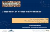 O papel da EPE e o mercado de biocombustíveispages.cnpem.br/.../06/Giovani-Machado_Empresa_Pesquisa_Energetica.pdf · Empresa Pública vinculada ao Ministério de Minas e Energia