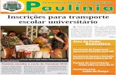 Inscrições para transporte escolar universitáriopaulinia.sp.gov.br/uploads/semanarios/semanario-831.pdf · uma foto 3x4 (recente). A Secretaria estará fazendo os cadastramentos
